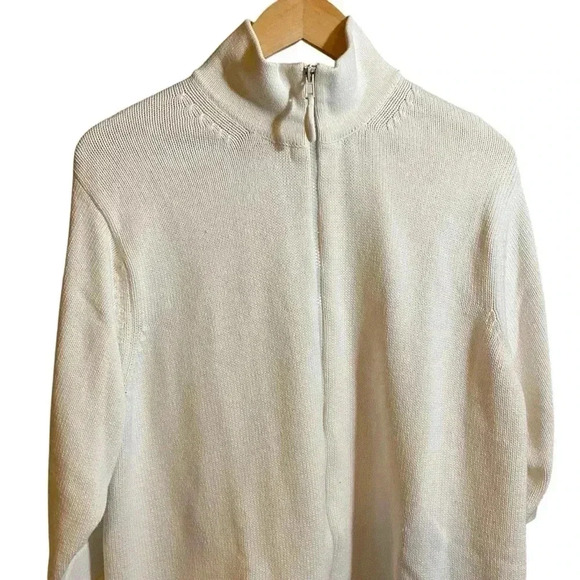 VGT FADED GLORY Authentic Jacket Sweatshirt Front Zip-up White 18W/20W - Picture 5 of 12